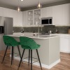 Kitchen with island and bar-stool seating